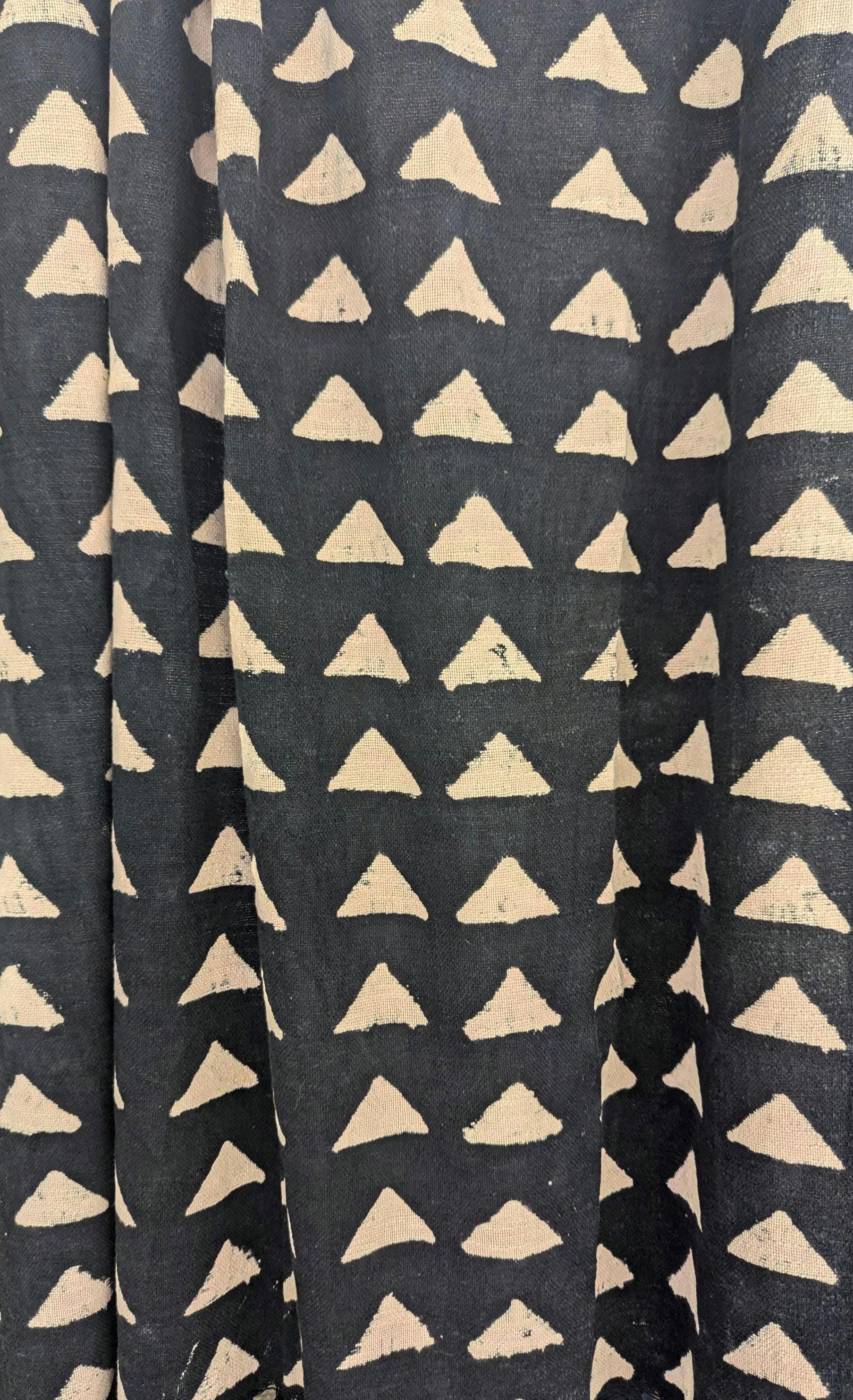 Boho Style Geometric Block Print Throw