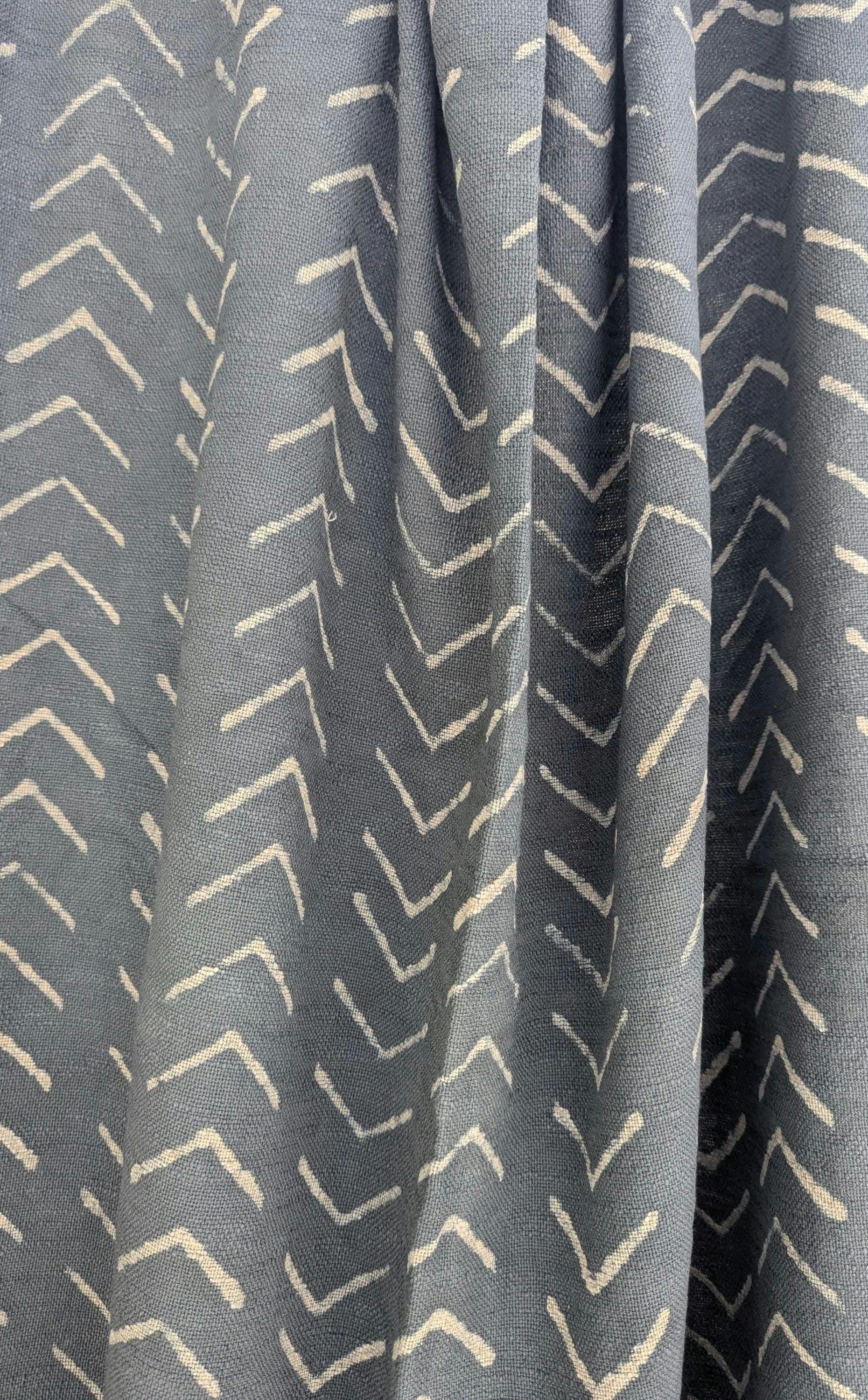 Boho Style Block Print Chevron Throw