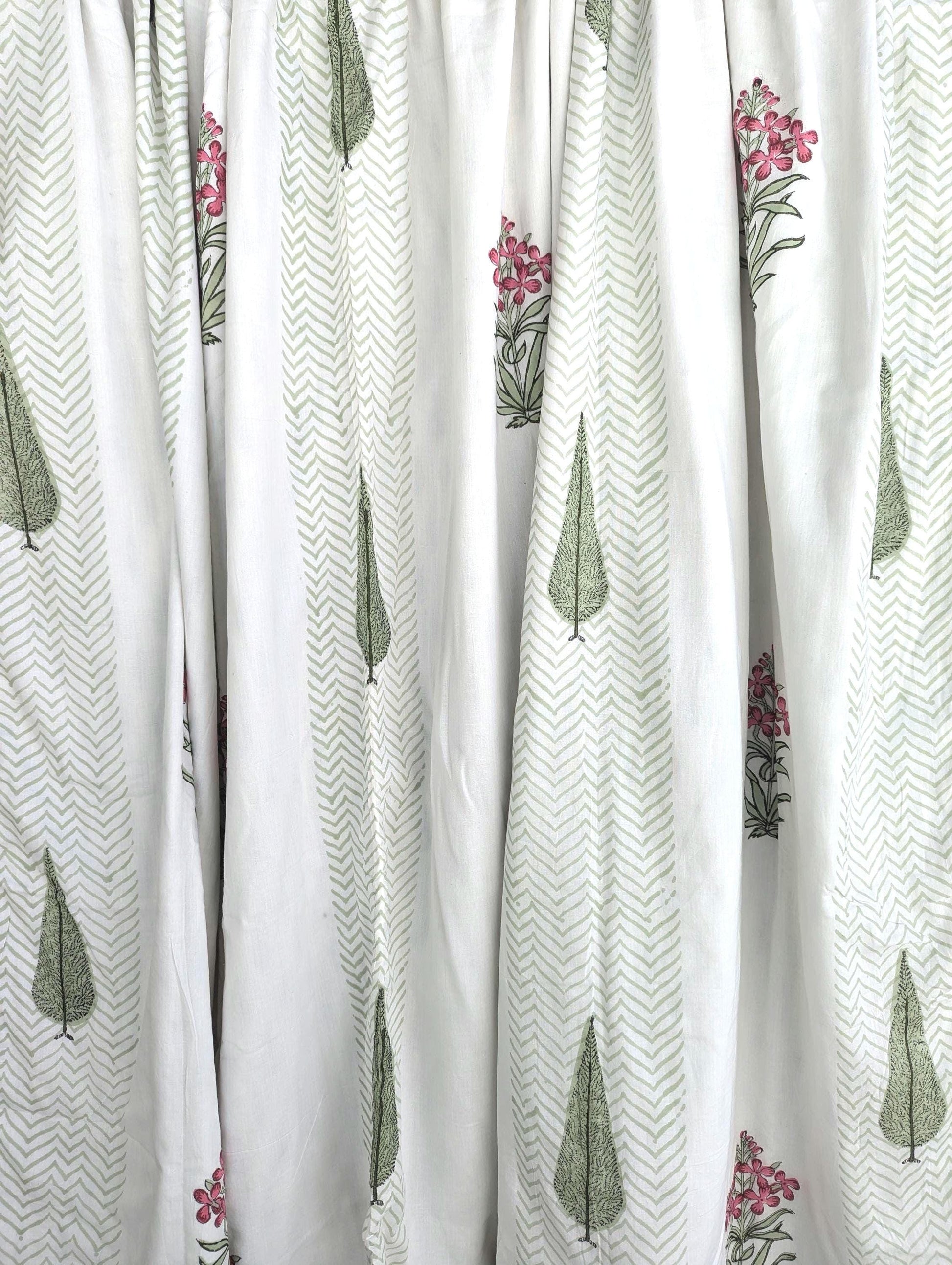 Extremely Soft Handcrafted Floral Block Print Cotton Double Size Reversible Quilt or Blanket (86x108 inches)