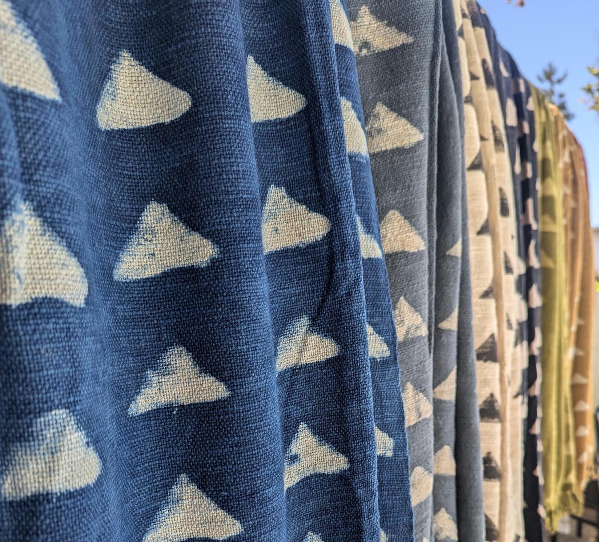 Boho Style Geometric Block Print Throw