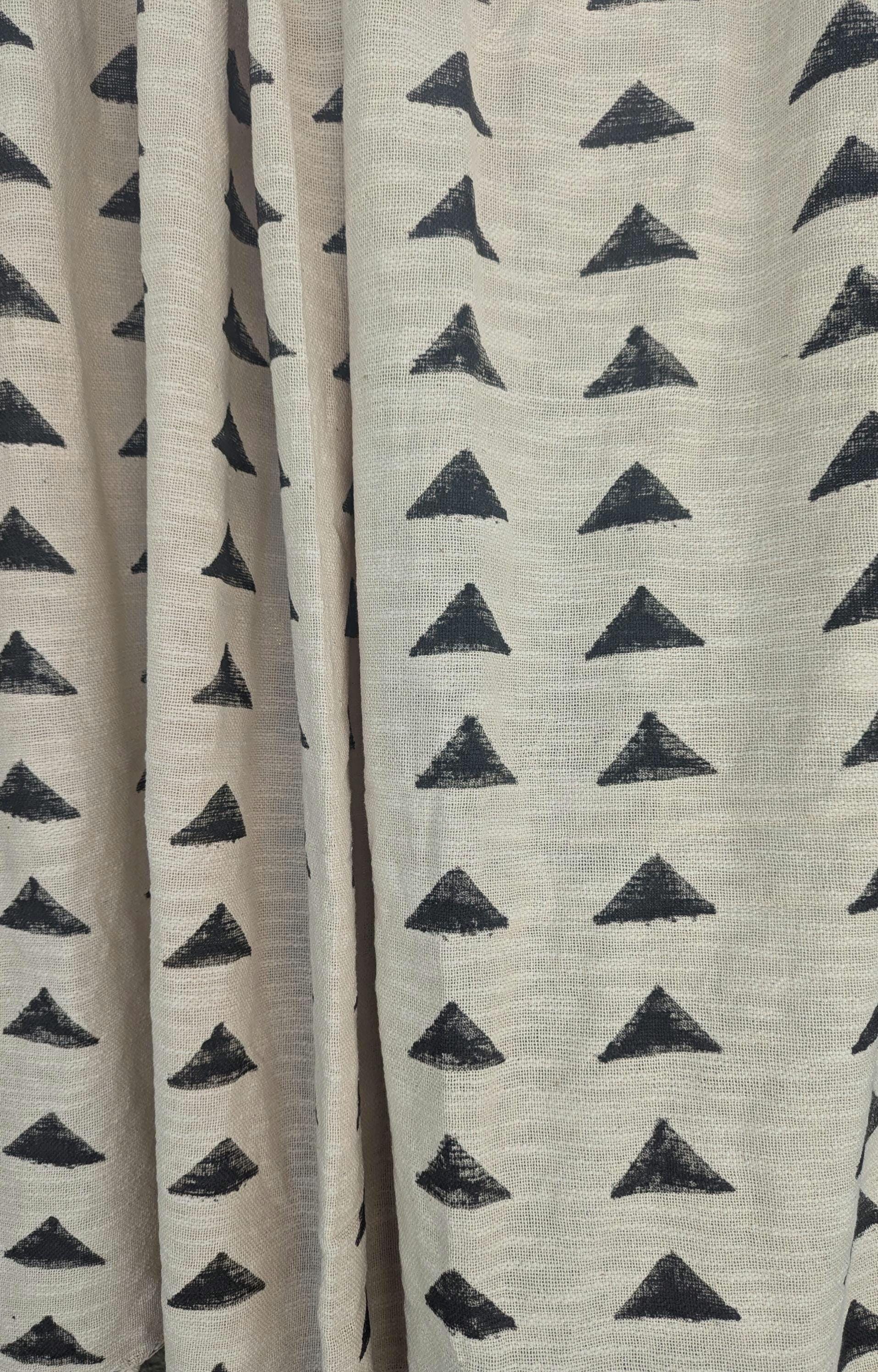 Boho Style Geometric Block Print Throw