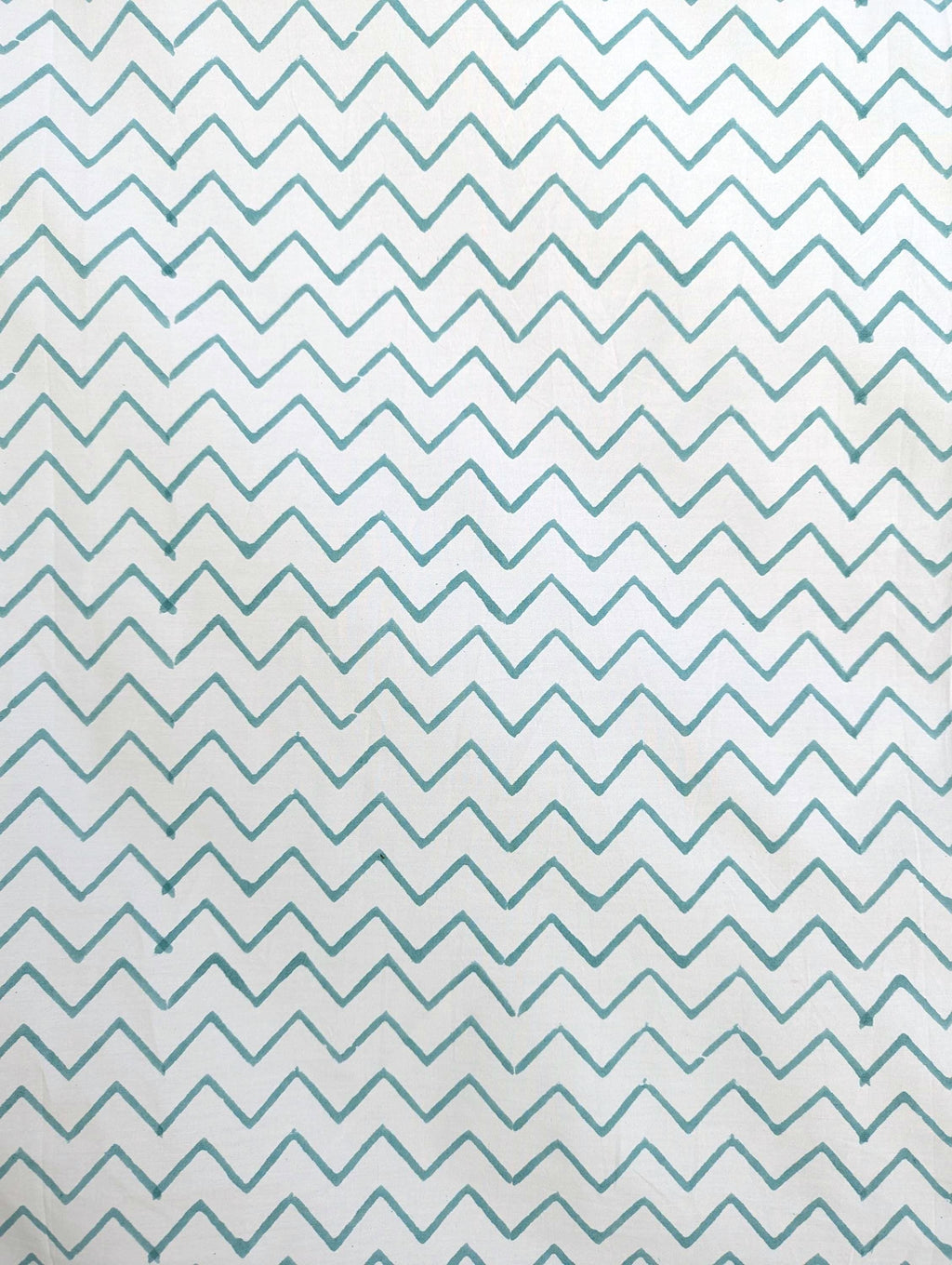 Zigzag Birdie Hand Block Printed Percale Cotton Kids Flat Sheet (60x90 inches)