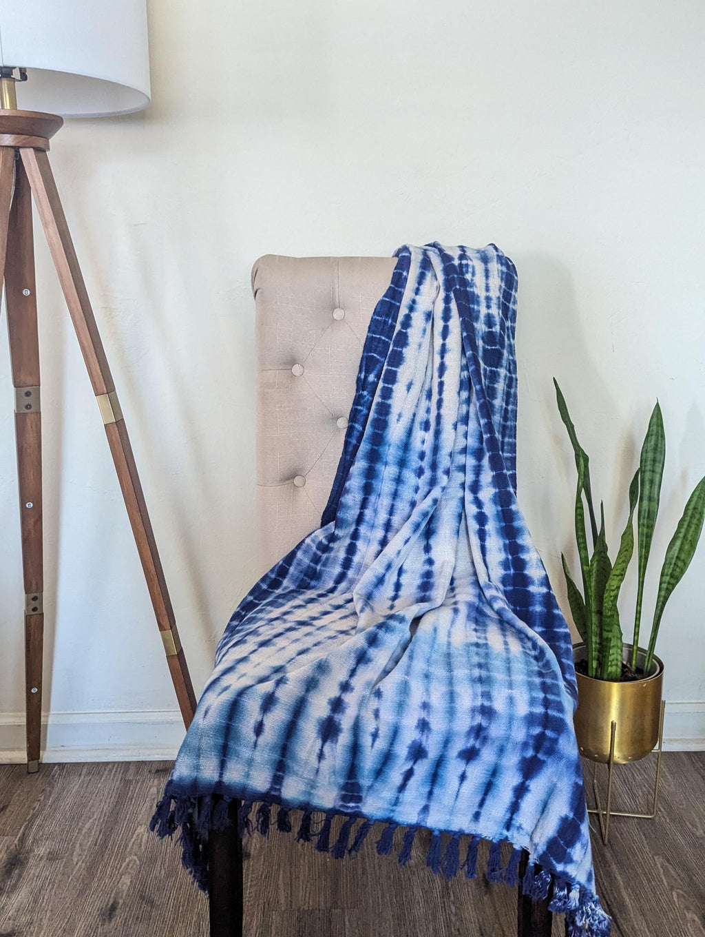 Tie and Dye Indigo Throw