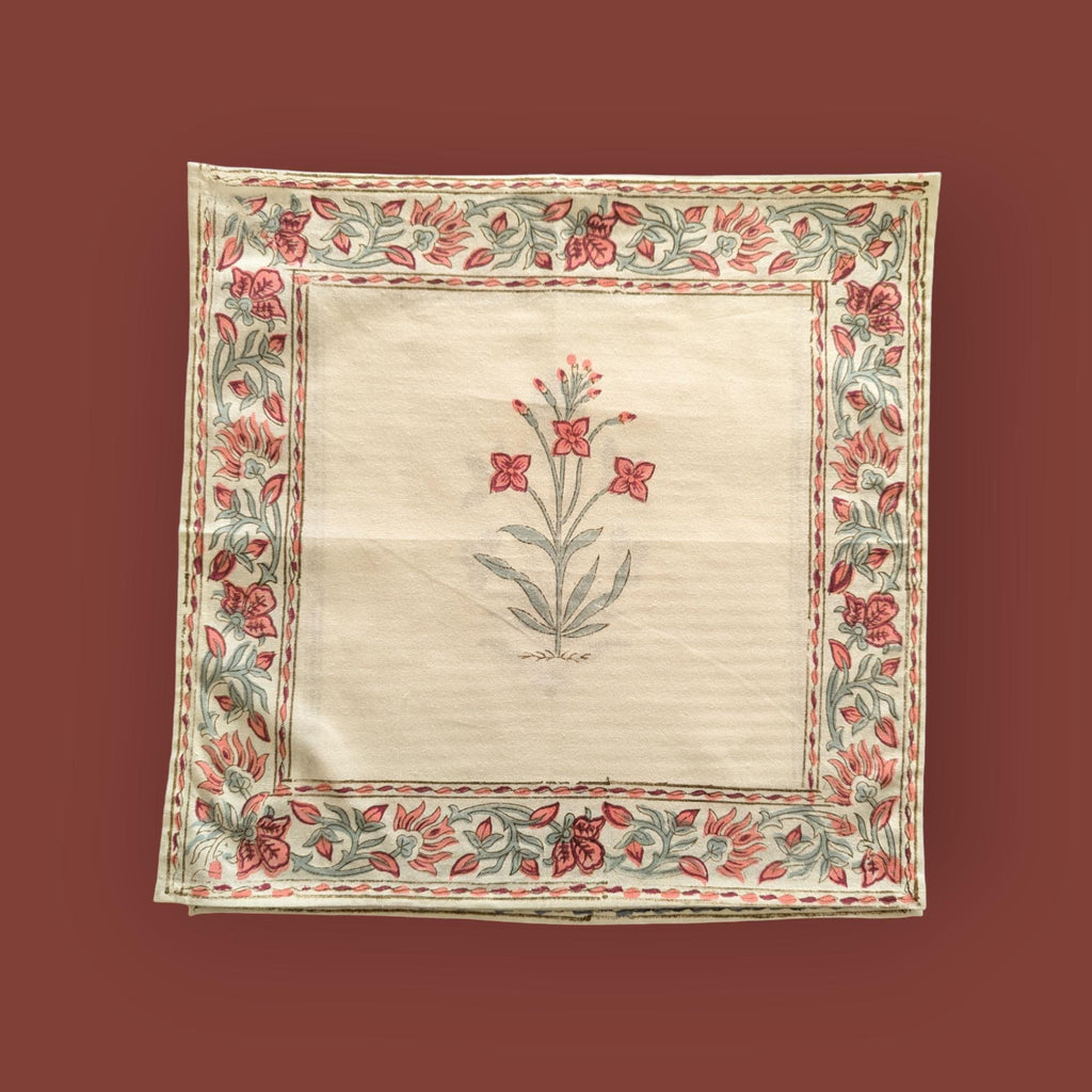 Hand Block Printed Cotton Table Napkins (15x15 inches)