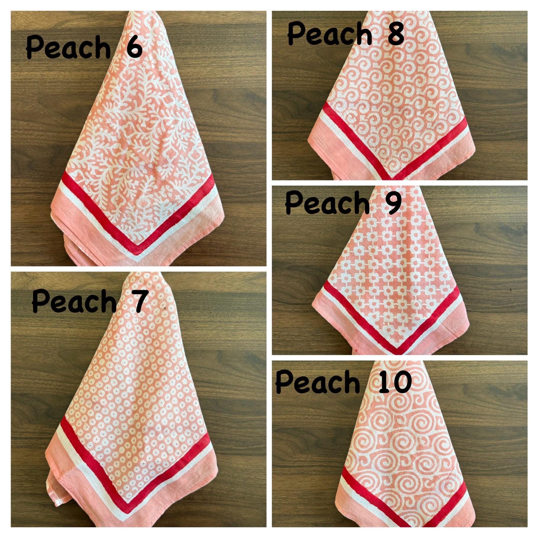 Block Print Colorful Extremely Soft Cotton Bandana or Handkerchiefs 20x20 inches
