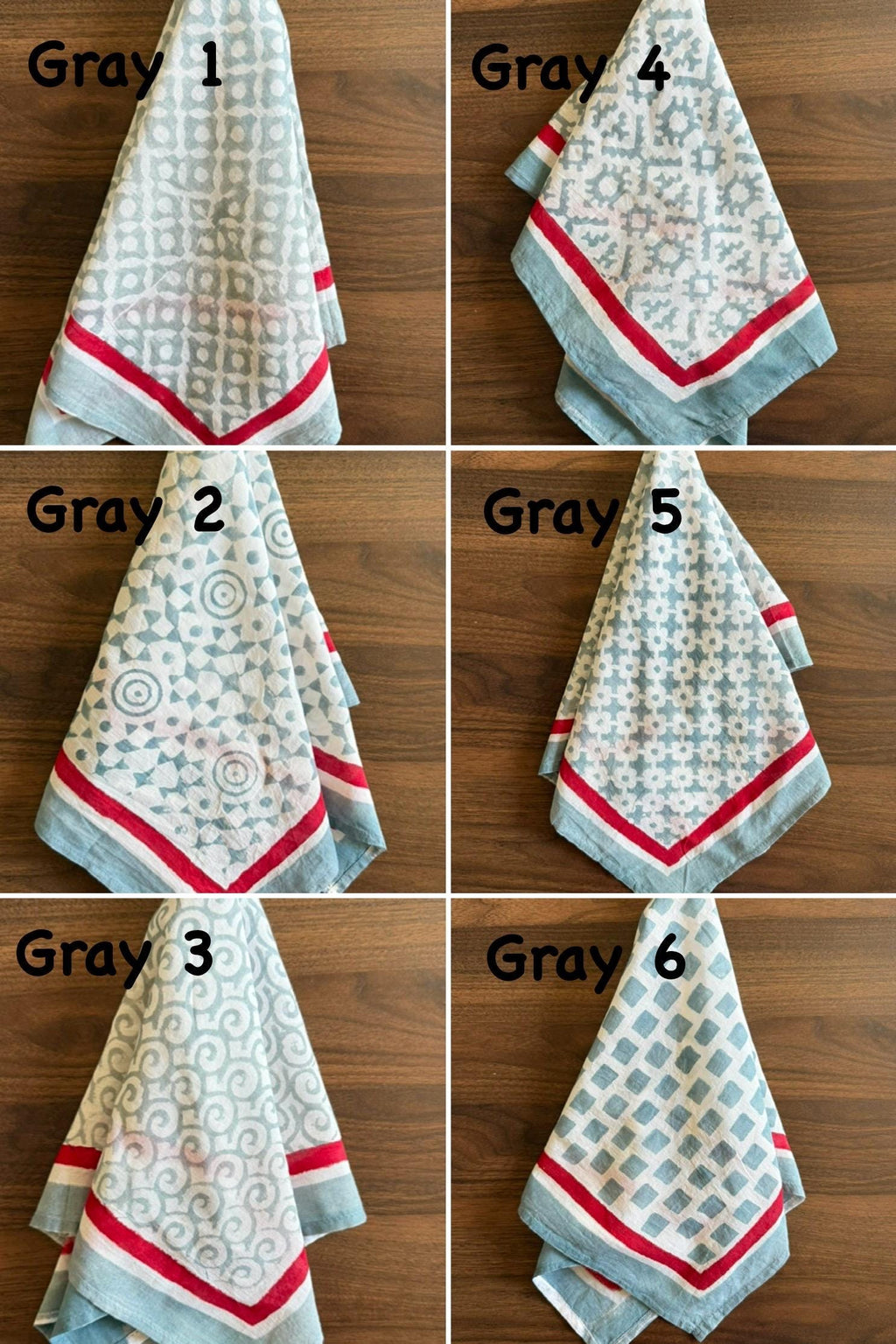 Block Print Colorful Extremely Soft Cotton Bandana or Handkerchiefs 20x20 inches