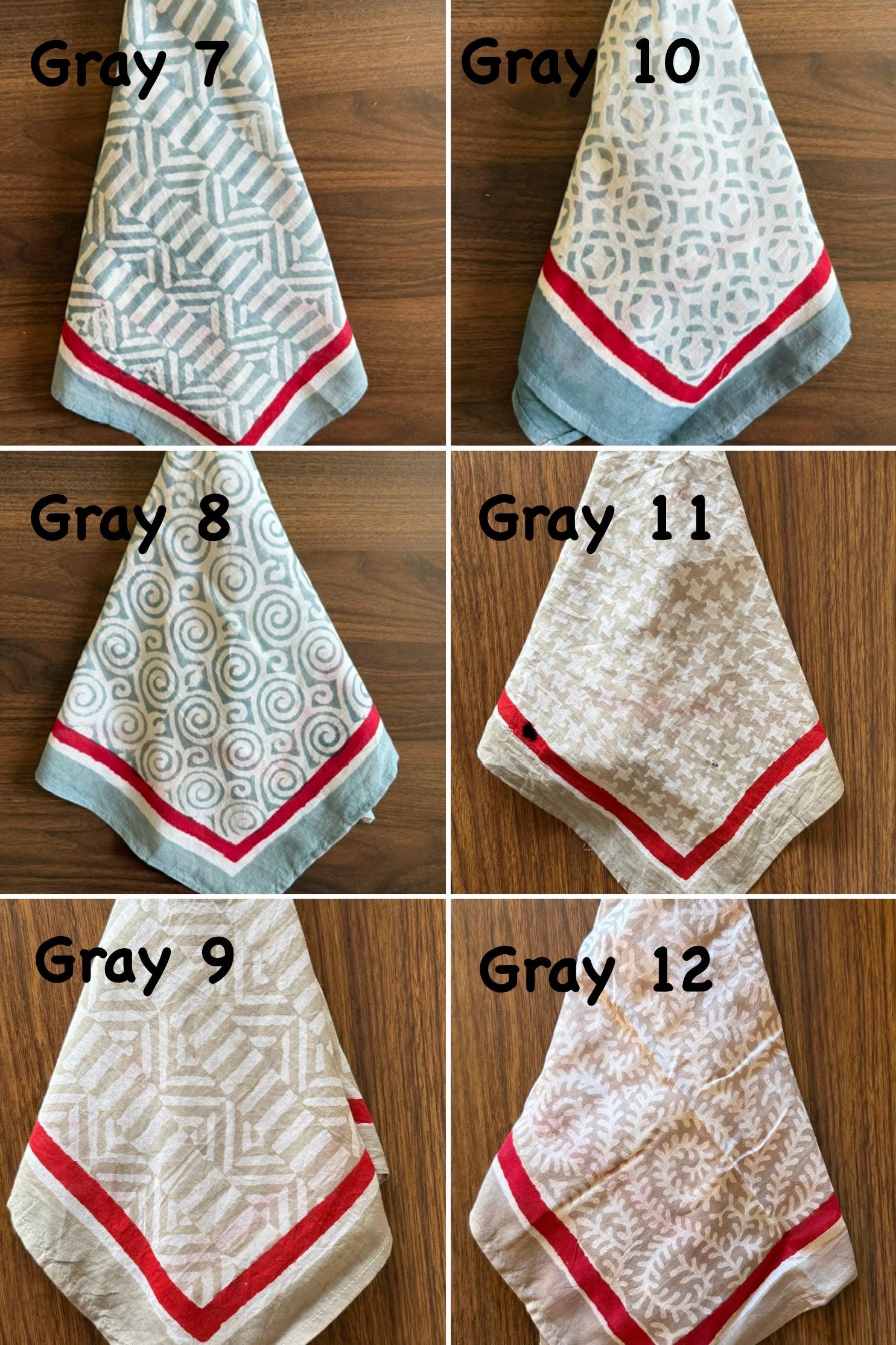 Block Print Colorful Extremely Soft Cotton Bandana or Handkerchiefs 20x20 inches