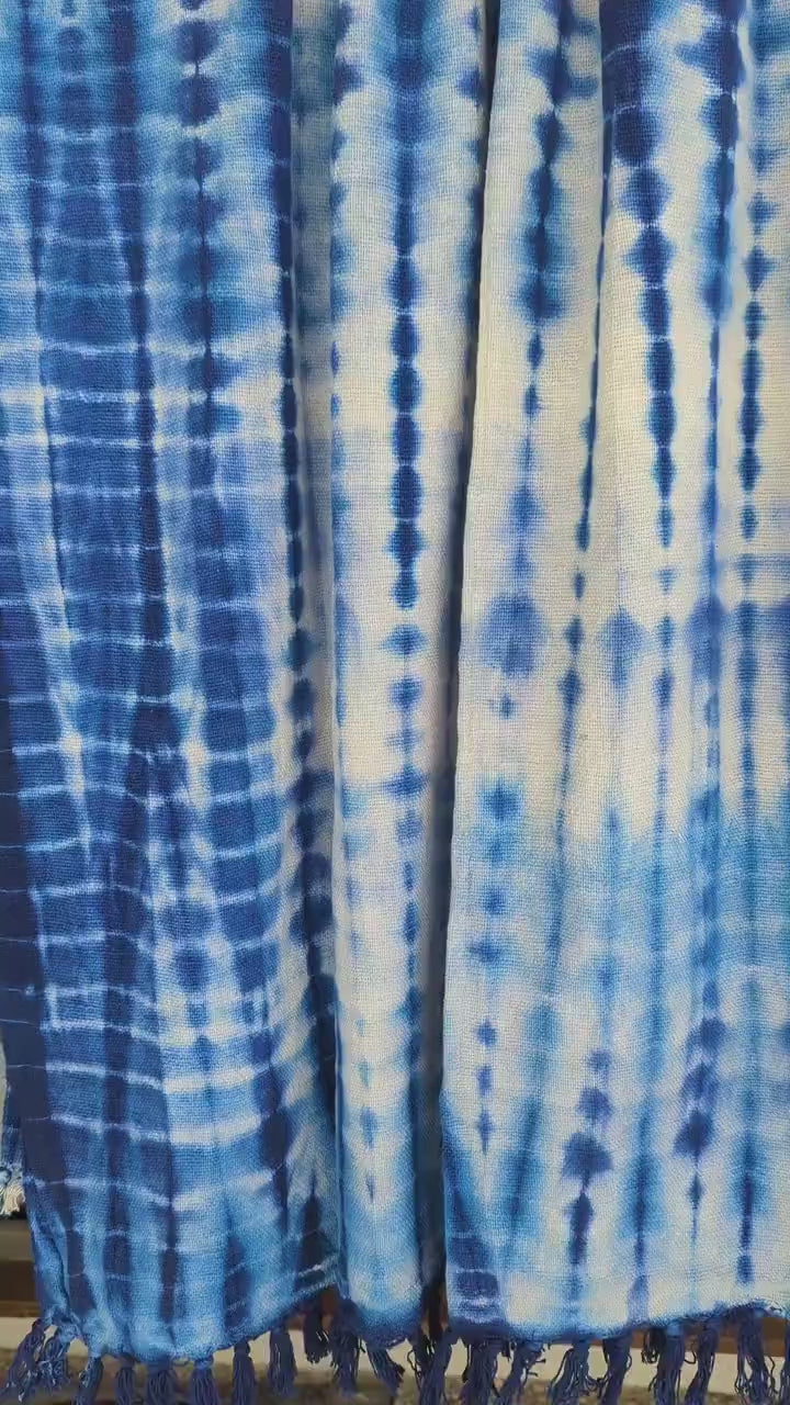 Tie and Dye Indigo Throw