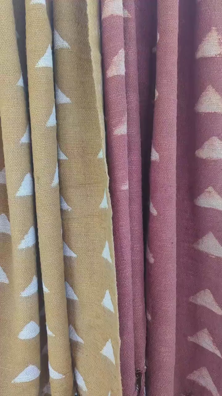 Boho Style Geometric Block Print Throw